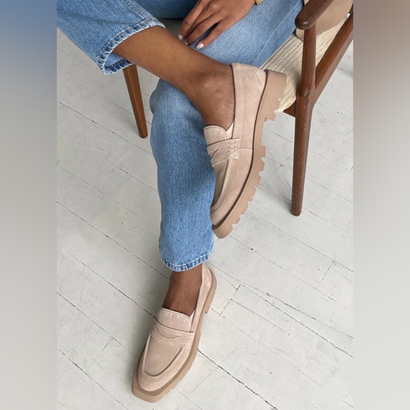 Dolce Vita Shoes - NEW Dolce Vita Elias Chunky Lug Sole Suede Loafers - Dune Suede - 9